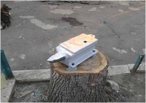 Установка наковальни