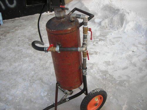 Пескоструй из газового баллона